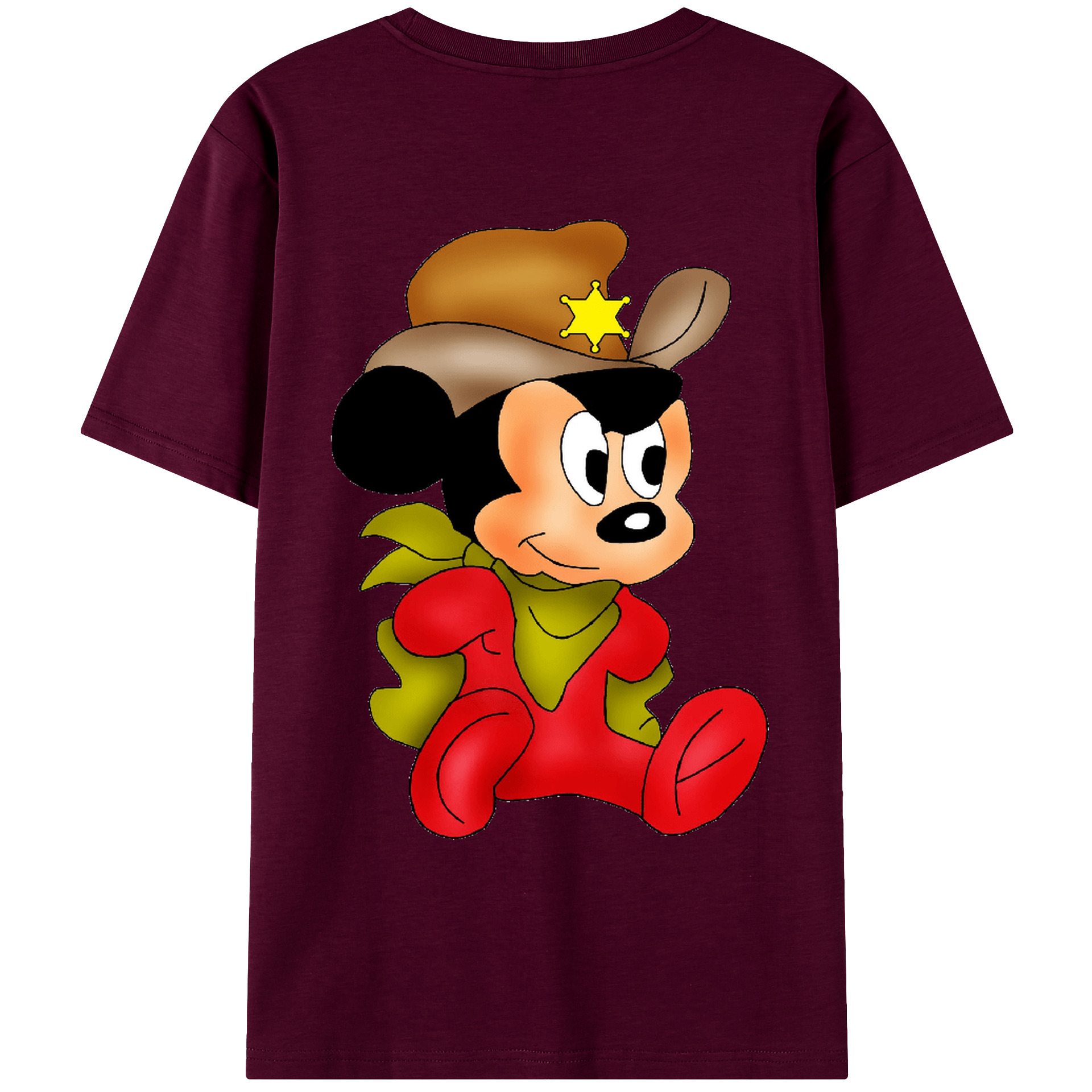 （画像用） ミッキーマウス Mickey Mouse レディース半袖Tシャツ(バックプリント)